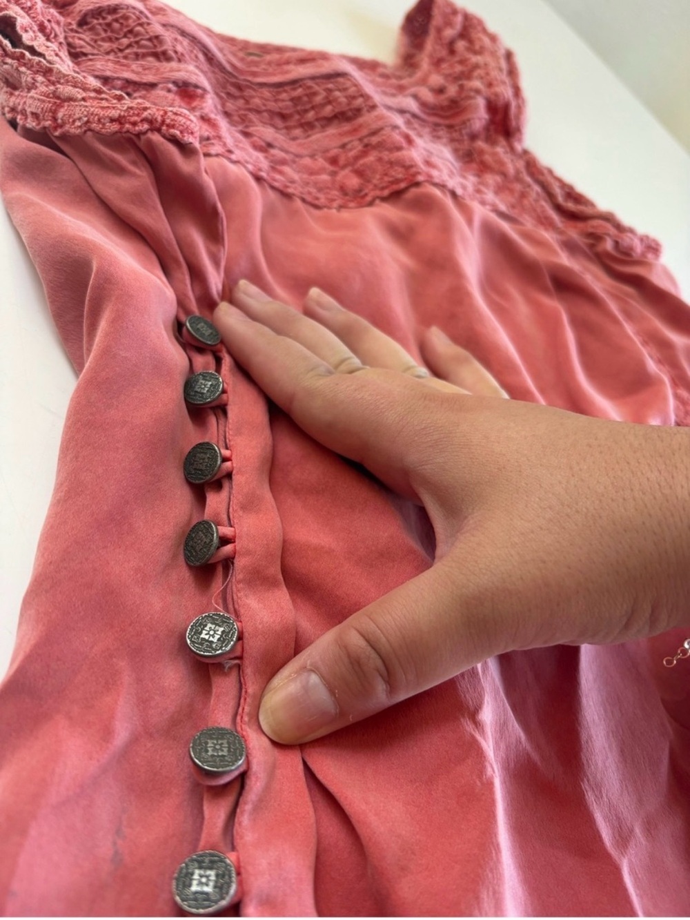 Free People Rosewood Lace Yoke Tank - Picture 2 of 8